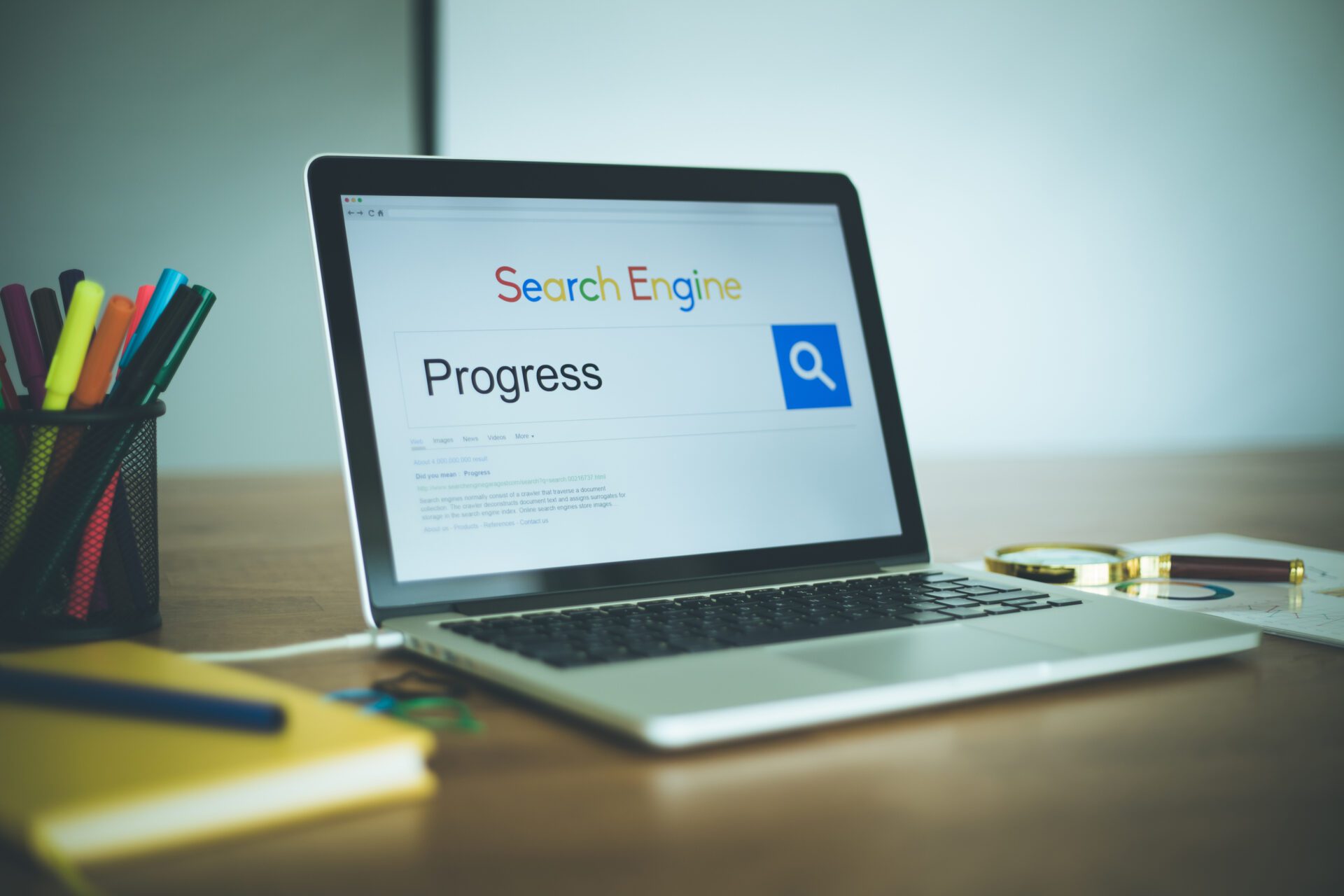 Search Engine Concept: Searching PROGRESS on Internet