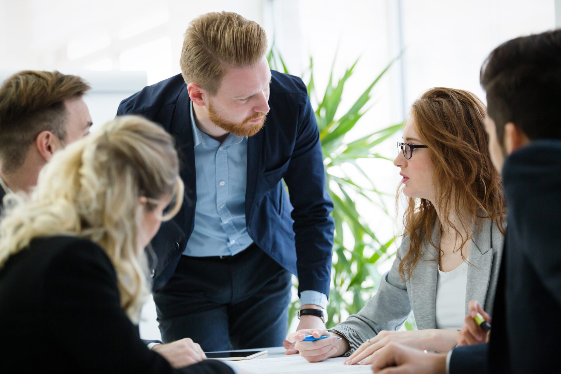 Business meeting and cooperation by business people in office